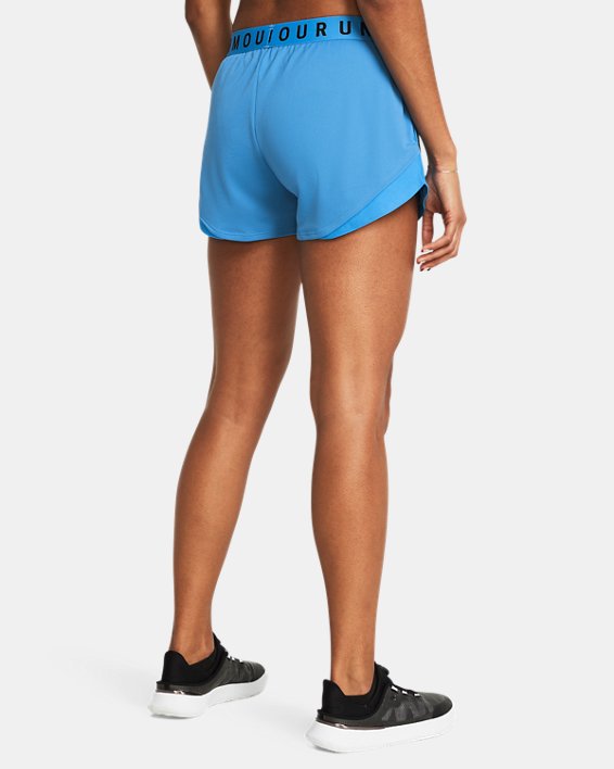 Women's UA Play Up 3.0 Twist Shorts, Blue, pdpMainDesktop image number 1